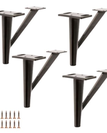 SETA | SET da 4 Piedi e 16 Viti | Titanio Bronze | H. 12,30 cm | Piedini per divani e poltrone |