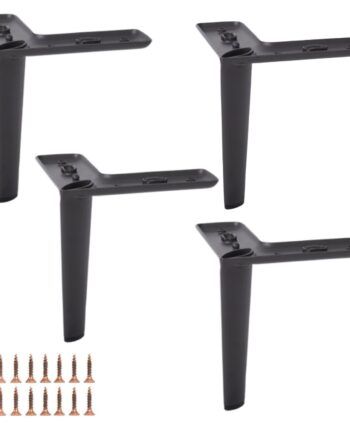 SPAIN | SET da 4 Piedi e 16 Viti | Nero Opaco | H. 15 cm | Piedini per divani e poltrone |