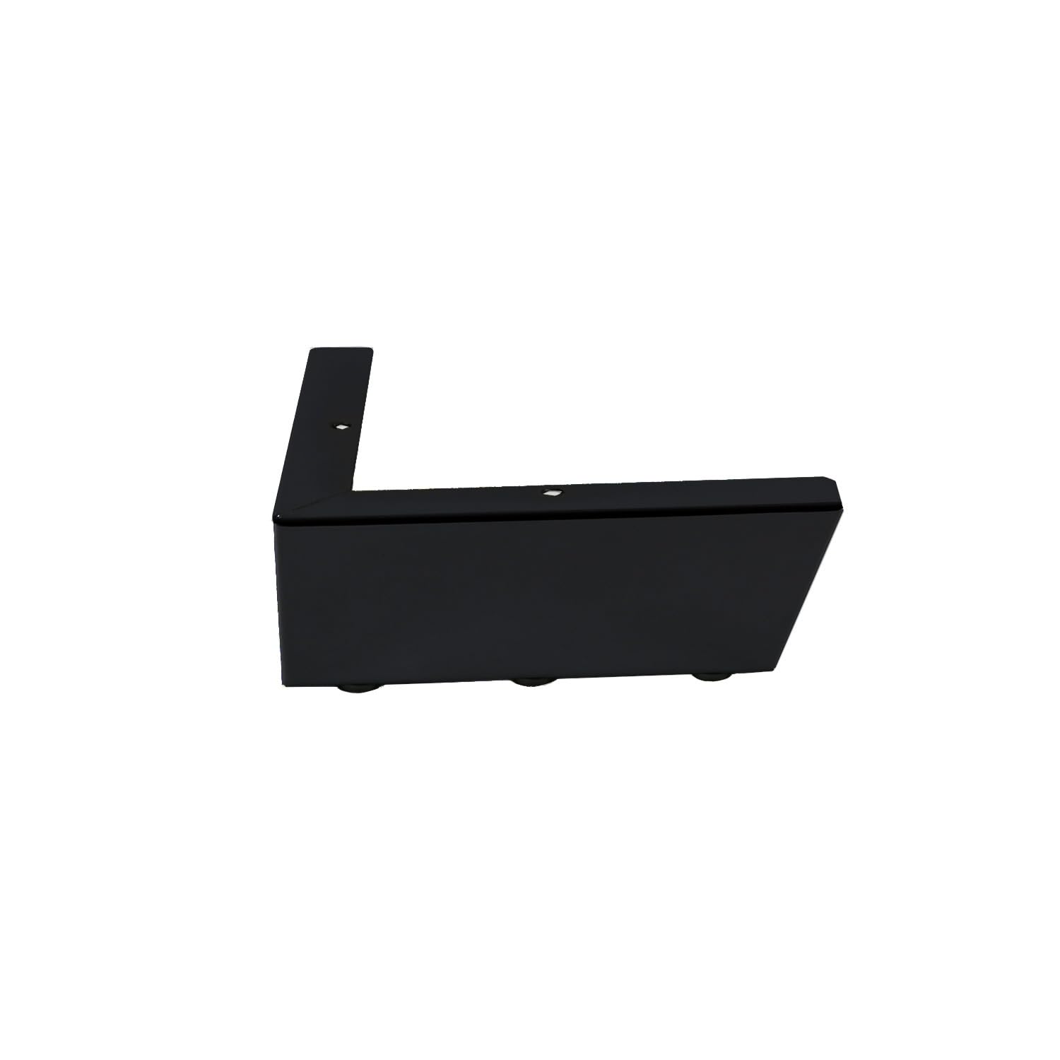 ERONE NEW | SET 4 Piedi e 16 viti | Nero Opaco | H.6,5 L.19x19 | Piedini per letti e poltrone |