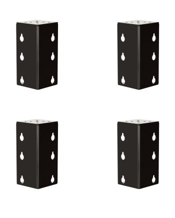ANGOLARI PER RETE LETTO S | Poggiarete Letto Contenitore | Set 4 Pezzi | H.20,5 cm L. 5x5 cm | Nero |