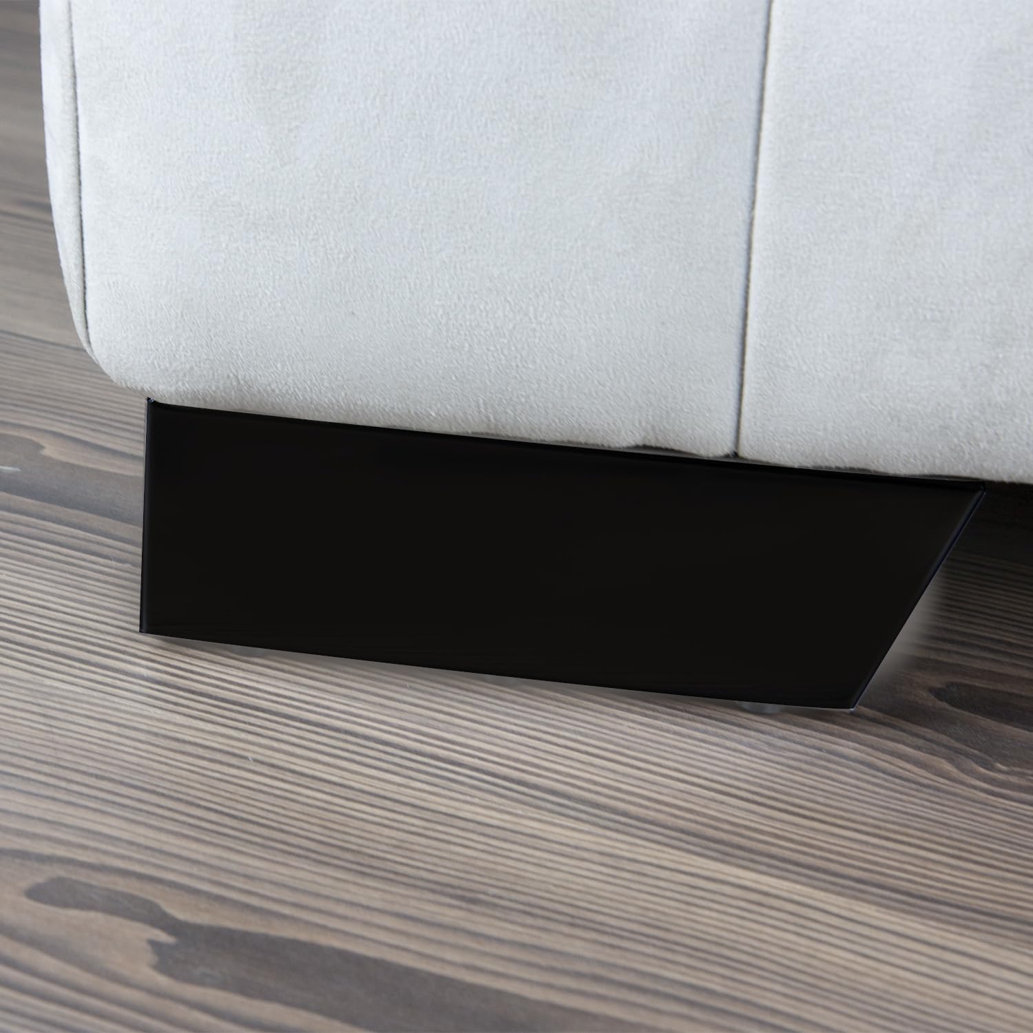 ERONE NEW | SET 4 Piedi e 16 viti | Nero Opaco | H.6,5 L.19x19 | Piedini per letti e poltrone |