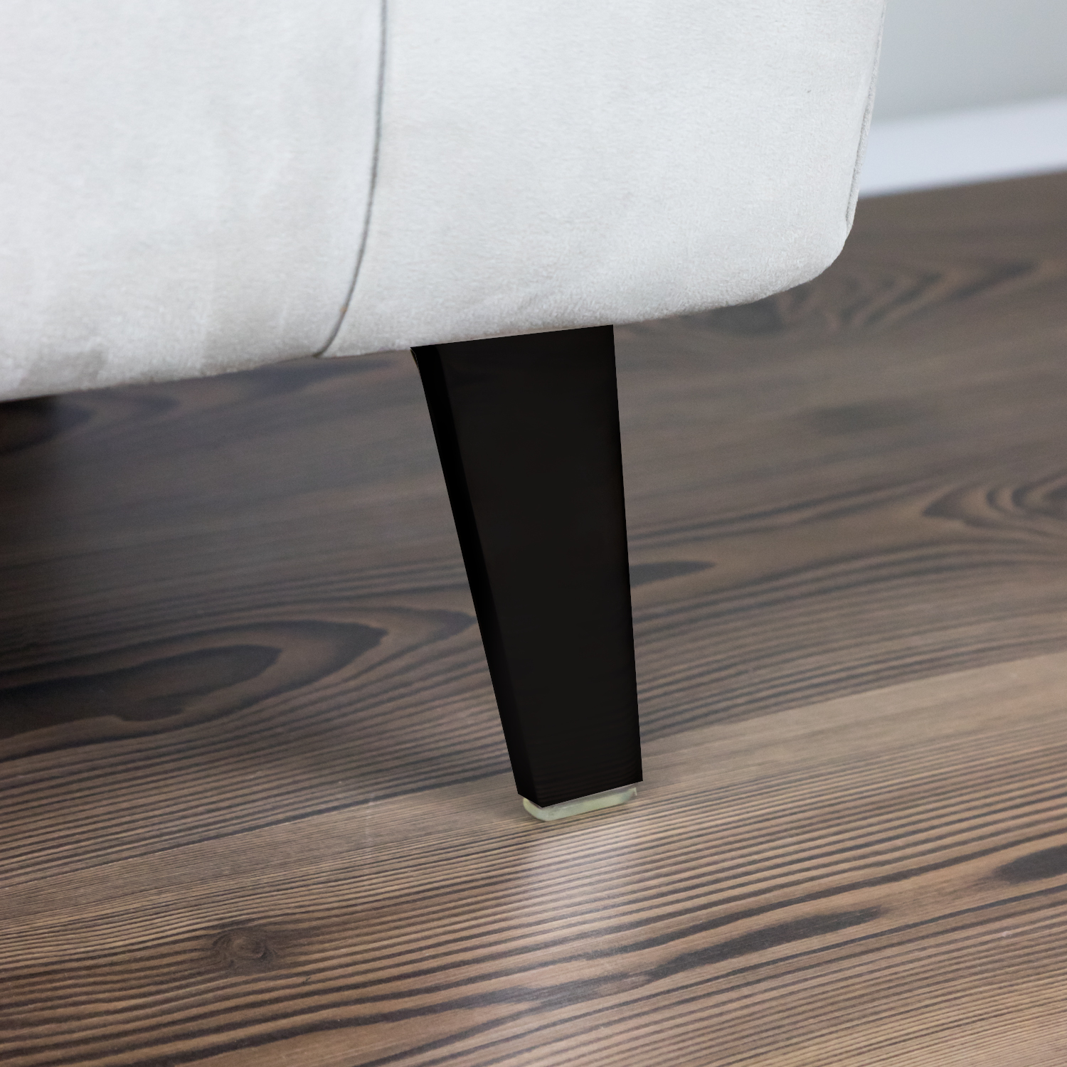 998 | SET da 4 Piedi e 16 viti | Nero Opaco | H.14 cm | Piedini per divani-poltrone |