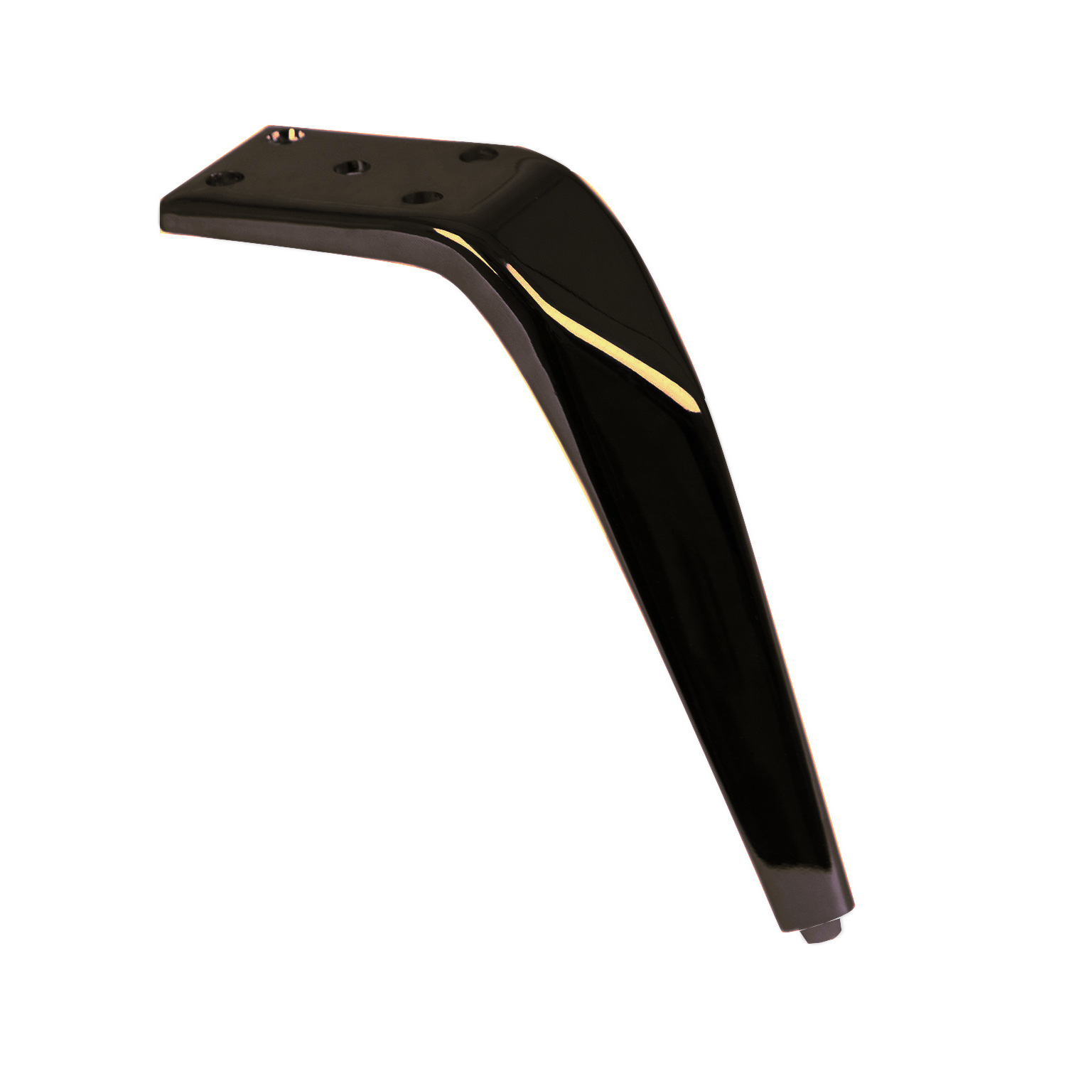 ROBIN | SET 4 Piedi e 16 viti | Nickel Nero | H.13 cm | Piedini per divani-poltrone |