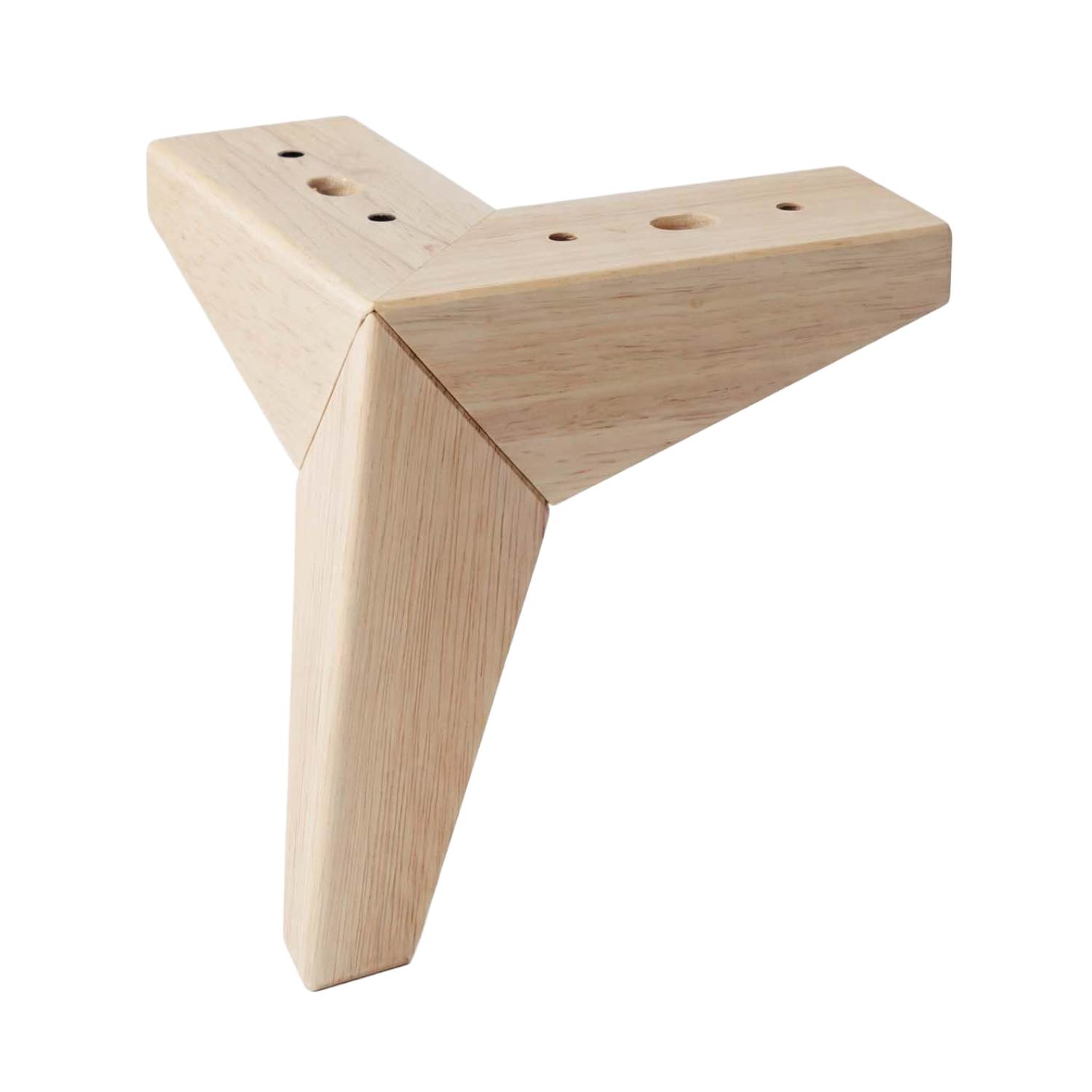 ROCK | SET 4 Piedi in Legno | Colore Naturale | Altezza 13,5 cm | Gambe in Legno per divani e mobili |