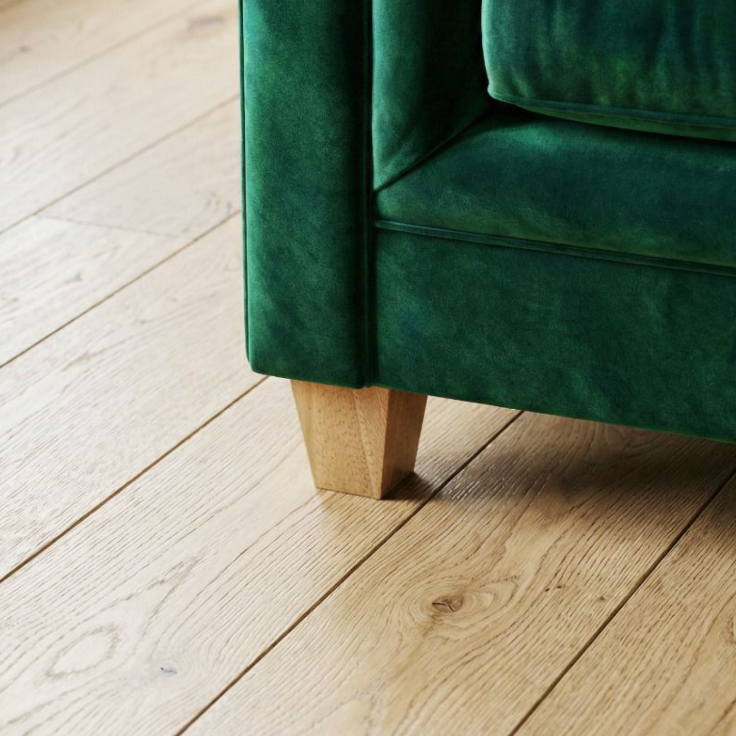 CUBA | SET 4 Piedi in Legno | Colore Naturale | Altezza 8 cm | Gambe in Legno per divani e mobili |