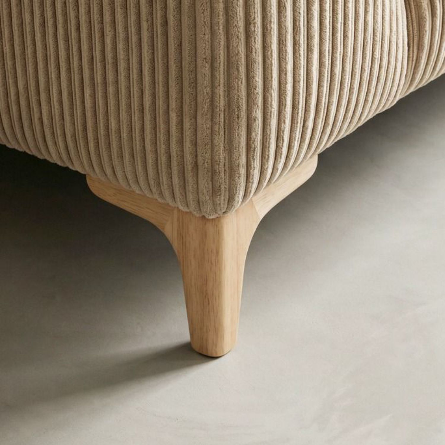 ALINA | SET 4 Piedi in Legno | Colore Naturale | Altezza 10 cm | Gambe in Legno per divani e mobili |