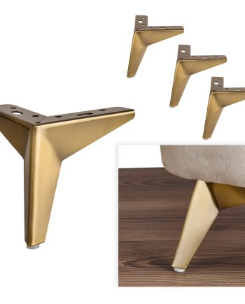 STARDUST 13 | SET da 4 Piedi e 16 viti | Oro | H.13 cm | Piedini per divani-poltrone |