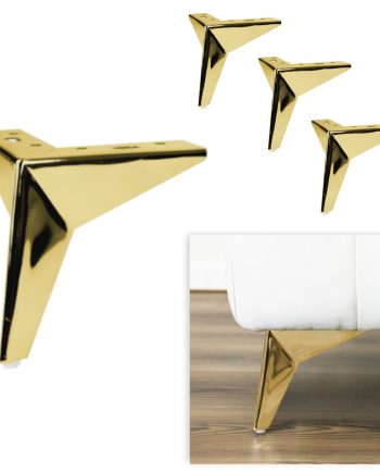 STARDUST 13 | SET da 4 Piedi e 16 viti | Oro | H.13 cm | Piedini per divani-poltrone |
